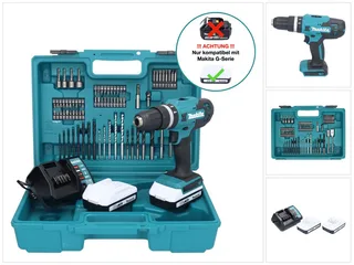 Akku-Drehschlagschrauber Makita HP 488 DAEX1 Akku Schlagbohrschrauber 18 V 42 Nm G-Serie fra Makita, Grøn – produktbillede 1 af 2
