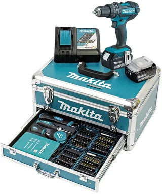 Dhp482rfx9 Elektrisk Skruetrækker fra Makita, Blå – produktbillede 1 af 5