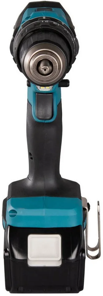 Akku-Schlagbohrschrauber DHP485RTJ, max. 1900 U/min, mit 2 Akkus 18 V/5 Ah und Ladegerät, inkl. Aufbewahrungskoffer von Makita, Blau, Schwarz – Produktbild 4 von 5