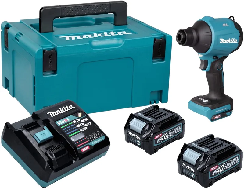 AS 001 GD201 accublazer 40 V max. borstelloos + 2x accu 2,5 Ah + oplader + Makpac von Makita – Produktbild