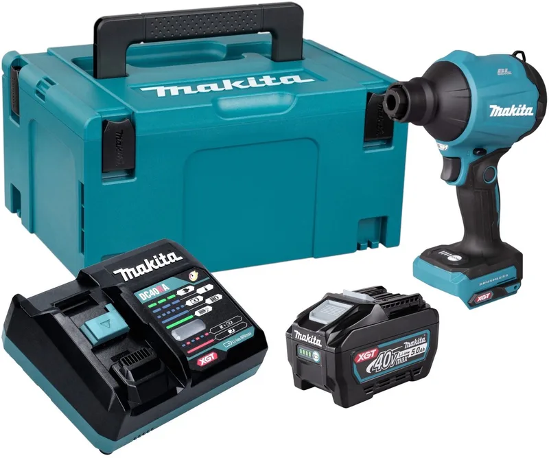 AS 001 GT101 accublazer 40 V max. borstelloos + 1x accu 5,0 Ah + oplader + Makpac de Makita – image du produit