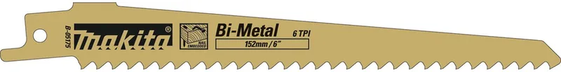 B-05175 BIM Reciprozaagblad - 152 x 1,25 x 6TPI - Hout / Metaal (5st) de Makita – image du produit