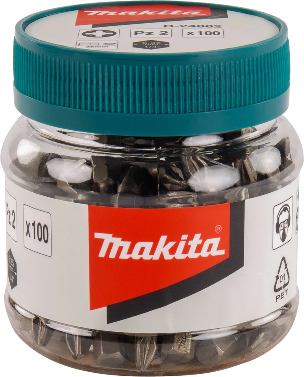 B-24882 Schroefbit Pz2x25mm In Pot 100 Stuks fra Makita – produktbillede