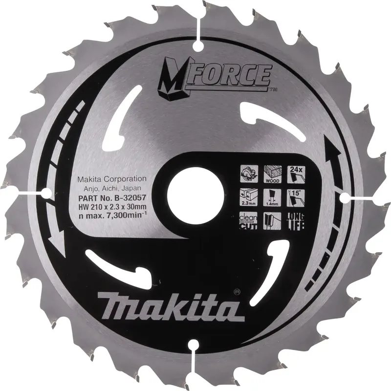 B-32057 Kreissägeblatt 210 x 30 x 2.3 mm Zähneanzahl: 24 1 St. från Makita – produktbild
