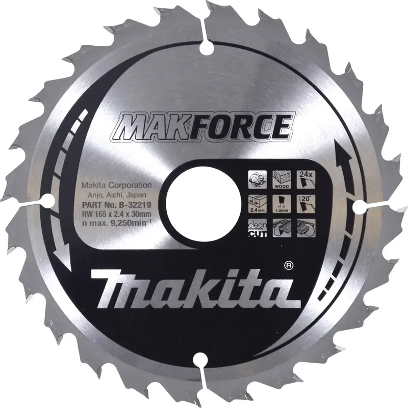 B-32219 MAKFORCE B-32219 Lame de scie circulaire 165 x 30 x 2.4 mm 1 pc(s) de Makita – image du produit