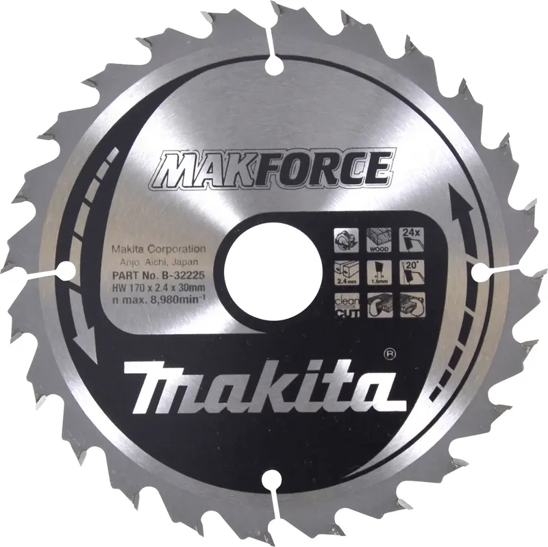B-32225 Kreissägeblatt 170 x 30 x 2.4 mm Zähneanzahl: 24 1 St. van Makita – productafbeelding