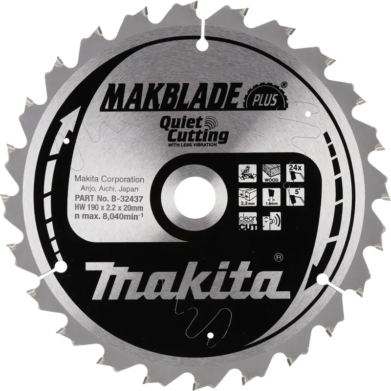 B-32437 B-32437 Kreissägeblatt 190 x 20 x 2.2 mm 1 St. von Makita – Produktbild