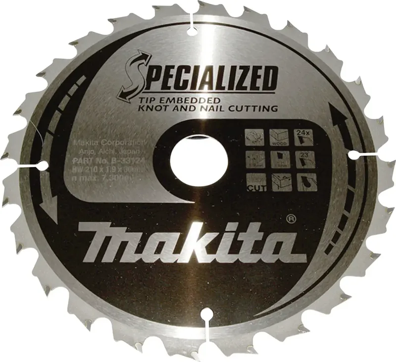 B-33124 Kreissägeblatt 210 x 30 x 1.9 mm Zähneanzahl: 24 1 St. de Makita – image du produit
