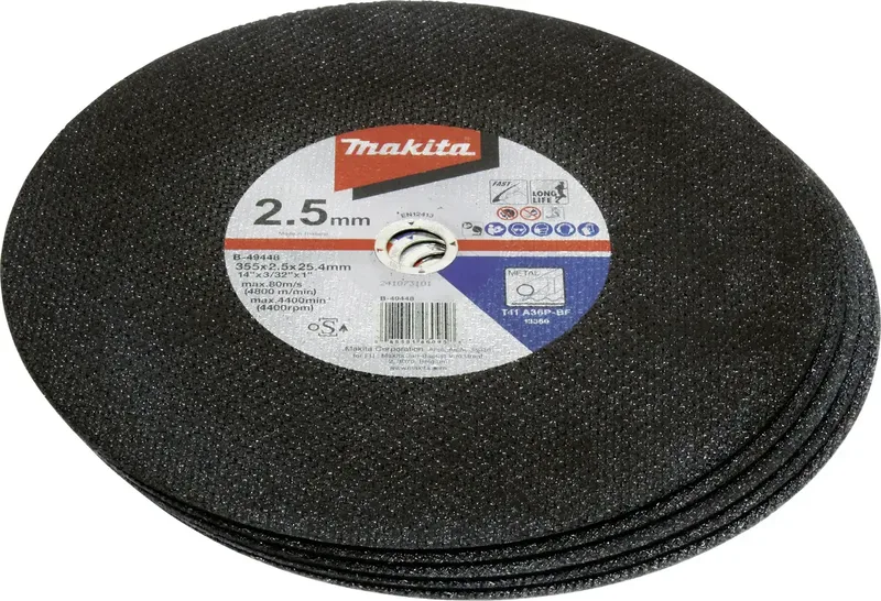 B-49448-5 Jeu de disque à tronçonner 355 mm 5 pc(s) acier de Makita – image du produit