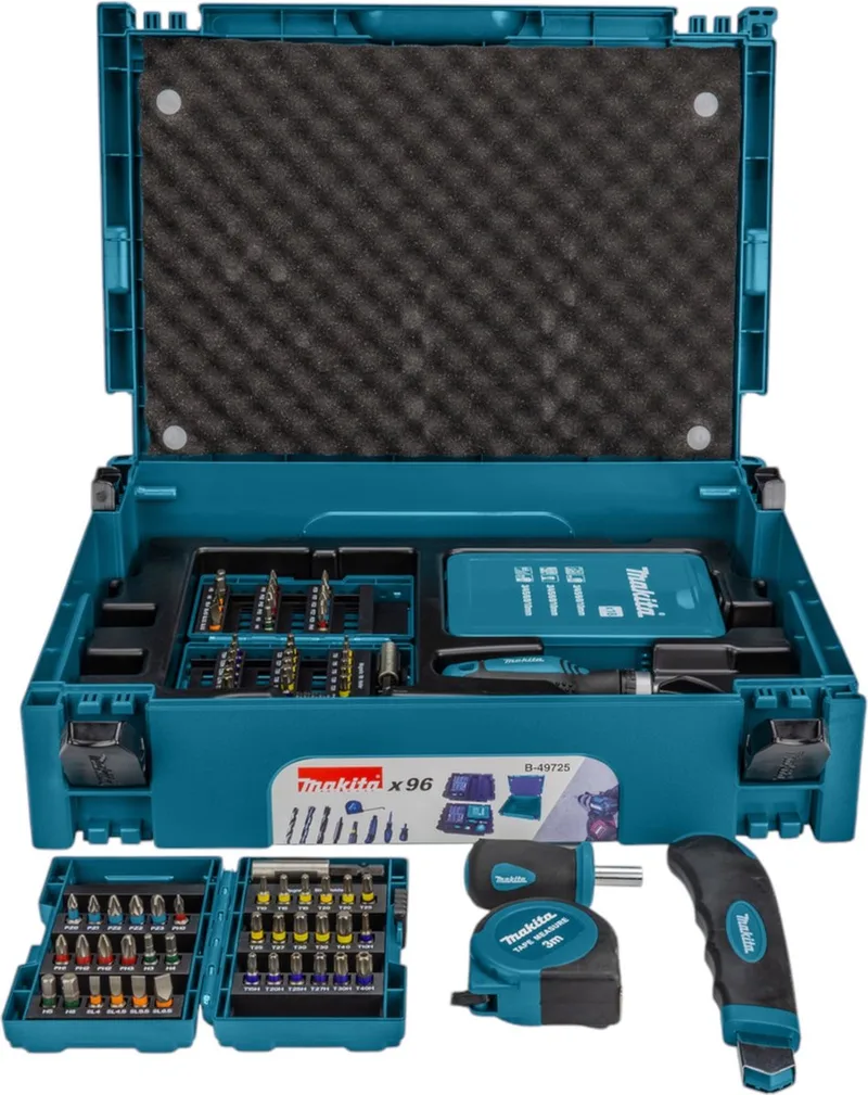 B-49725 Mbox met 96-dlg - Boor-/schroefbitset by Makita – product image