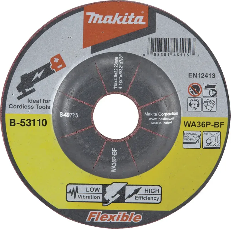B-53110 B-53110 Disque à ébarber Diamètre 125 mm Ø de perçage 22.23 mm 1 pc(s) de Makita – image du produit