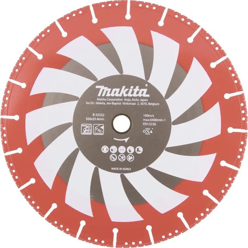 B-55332 Diamanttrennscheibe Durchmesser 300 mm Bohrungs-Ø 25.4 mm Diamant 1 St. de Makita – image du produit