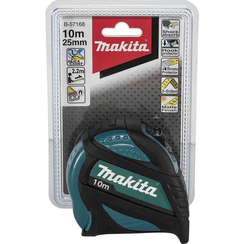 B-57168 Rolmaat - 25mm x 10m van Makita, Blauw – productafbeelding 2 van 3