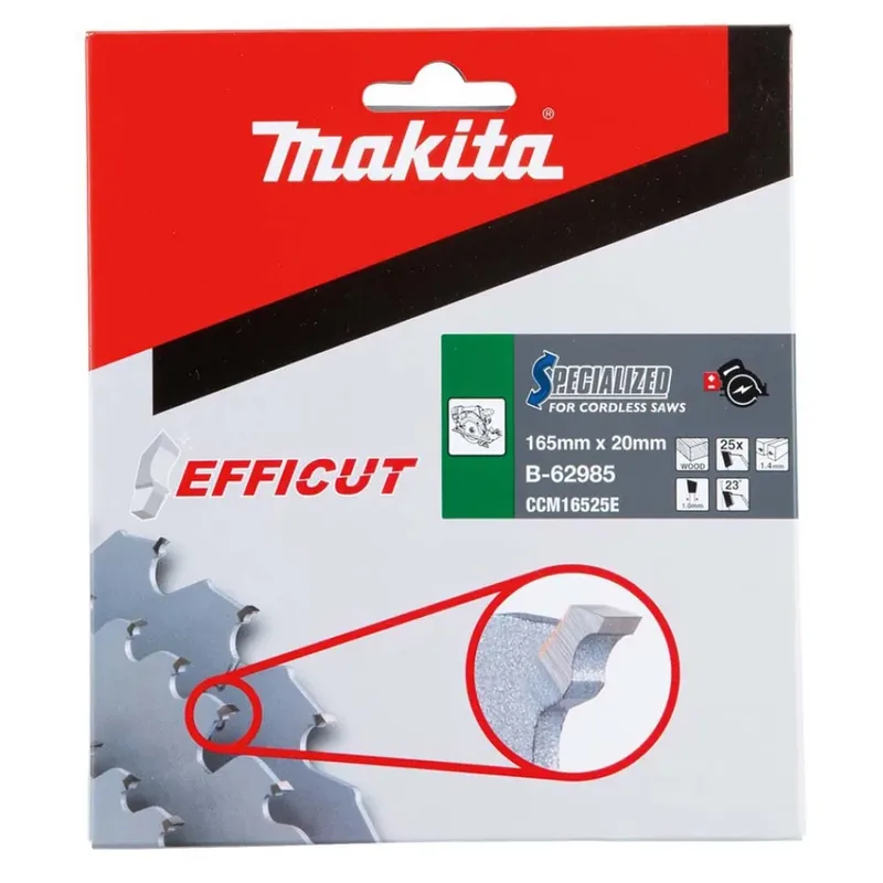 B-62985 B-62985 Cirkelzaagblad 165 x 20 x 1.4 mm Aantal tanden: 25 1 stuk(s) van Makita – productafbeelding 2 van 3