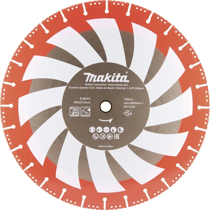 B-66955 B-66955 Disque à tronçonner diamanté Diamètre 400 mm Ø de perçage 25.4 mm 1 pc(s) de Makita – image du produit