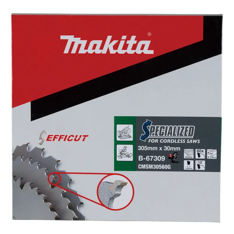 B-67309 Circular Saw Blade Efficut TCT 305x30mm 60T de Makita – image du produit 2 sur 3