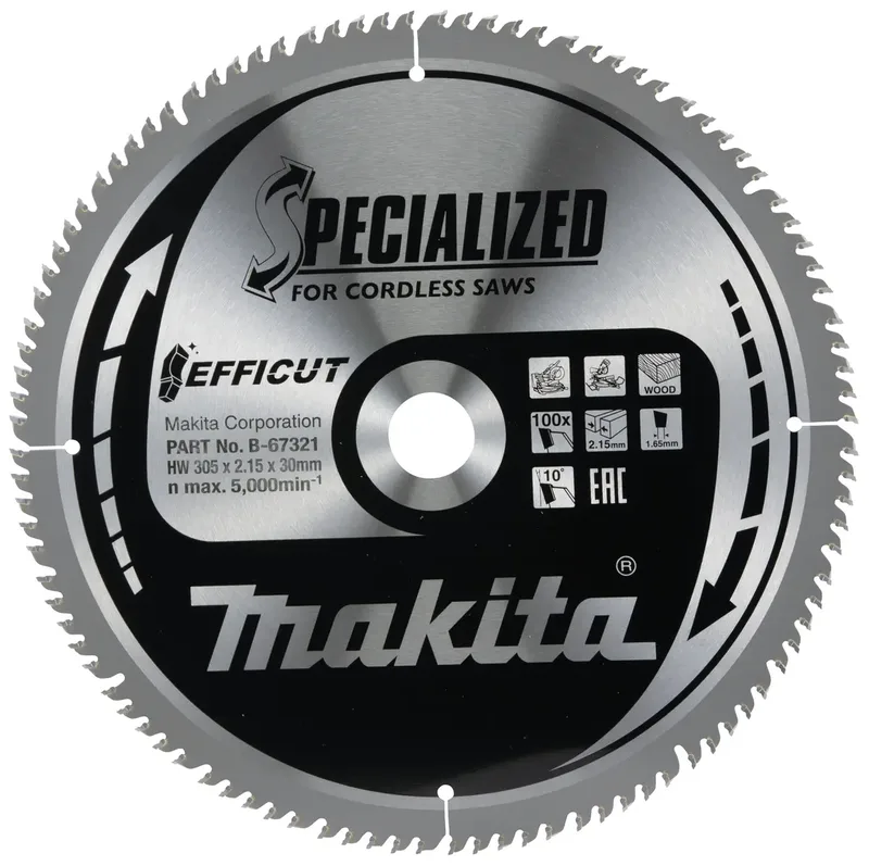 B-67321 B-67321 Kreissägeblatt 305 x 30 x 2.15 mm Zähneanzahl: 100 1 St. de Makita – image du produit 1 sur 2