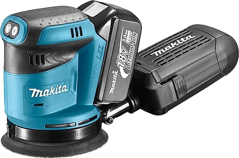 BBO180RFJ 18V Li-Ion accu excenter schuurmachine set (2x 3.0Ah accu) in Mbox fra Makita – produktbillede