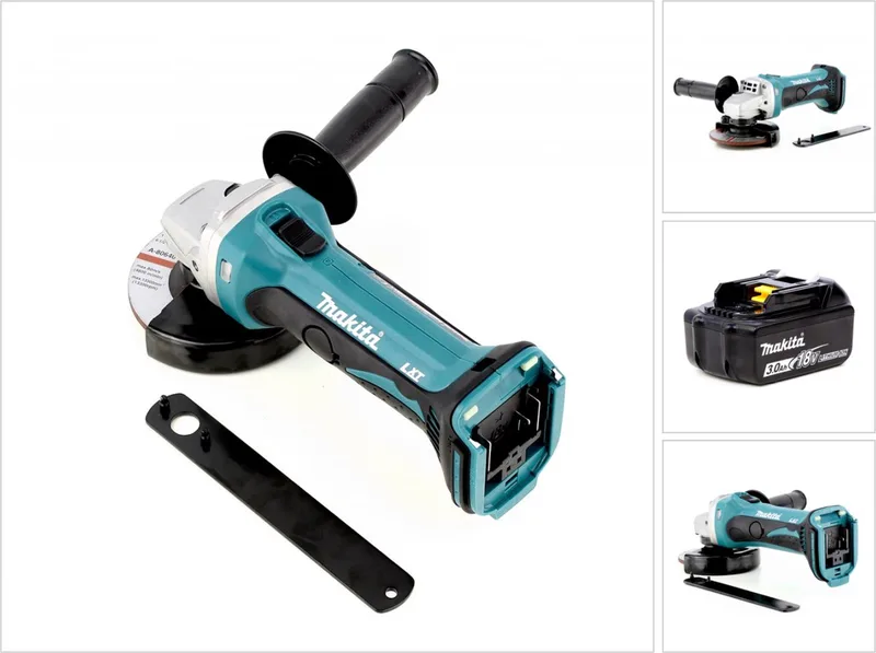 BGA 452 18V Li-ion 115 mm accu-haakse slijper + 1x Makita BL1830 B accu von Makita – Produktbild