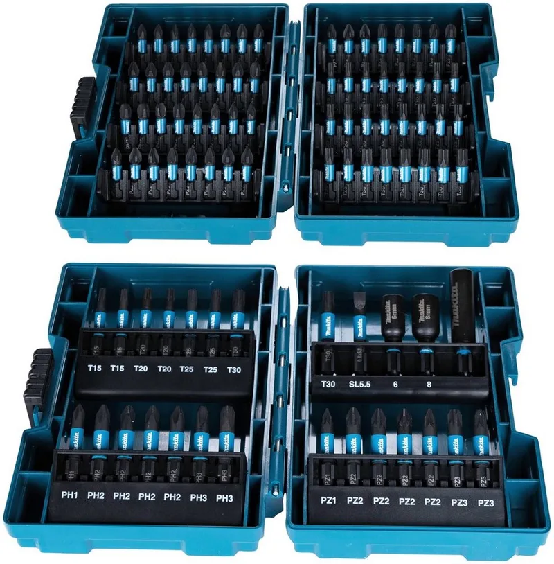 Bit-Set E-03109, 90-tlg., inkl. Aufbewahrungskoffer by Makita, Blue – product image 1 of 3