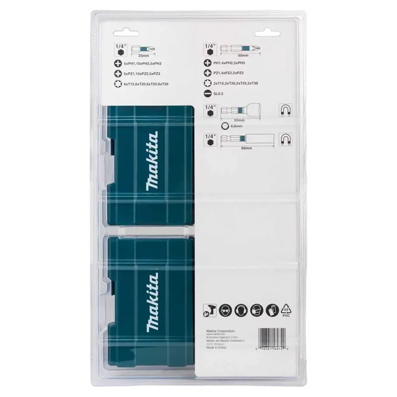 Bit-Set E-03109, 90-tlg., inkl. Aufbewahrungskoffer by Makita, Blue – product image 3 of 3