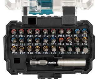 E-13552 Jeu dembouts 31 pièces zone de torsion de Makita, Bleu – image du produit 2 sur 5