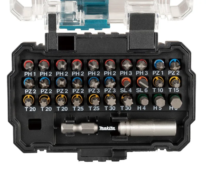 E-13552 Jeu dembouts 31 pièces zone de torsion de Makita, Bleu – image du produit 2 sur 5