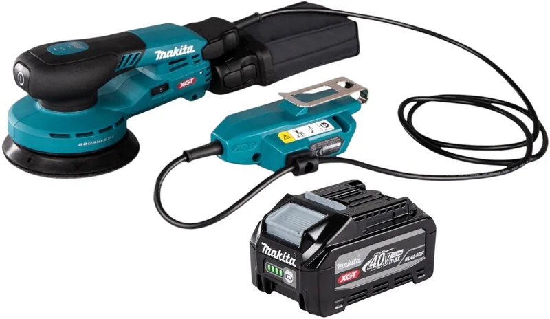 BO 001 CGU1 accu-excentrische schuurmachine 40 V max. 125 mm 5,0 mm slag Brushless + 1x accu 4,0 Ah - zonder oplader van Makita – productafbeelding