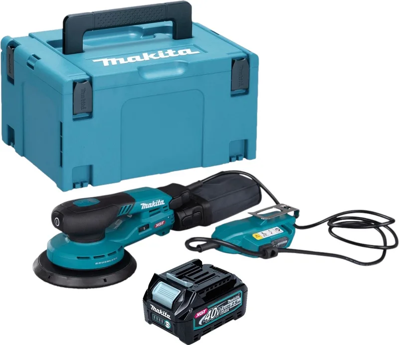 BO 002 CGD101 Accuschuurmachine 40 V max. 150 mm 5,0 mm slag Borstelloos + 1x accu 2,5 Ah + Makpac - zonder lader de Makita – image du produit
