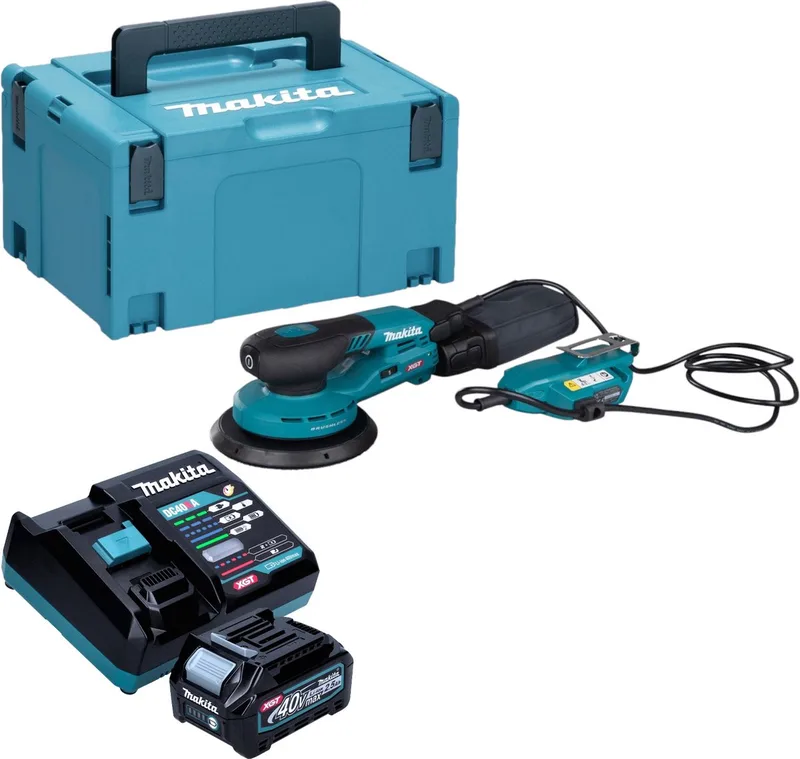 BO 002 CGD101 Accuschuurmachine 40 V max. 150 mm 5,0 mm slag Borstelloos + 1x accu 2,5 Ah + lader + Makpac de Makita – image du produit