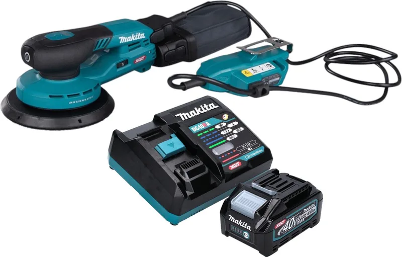 BO 002 CGM101 Accuschuurmachine 40 V max. 150 mm 5,0 mm slag Borstelloos + 1x accu 4.0 Ah + lader de Makita – image du produit