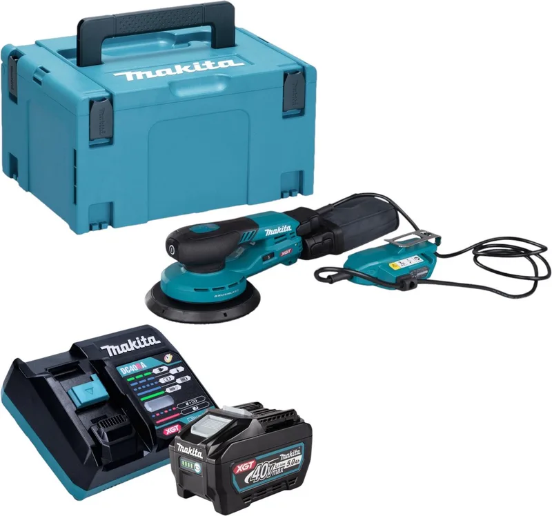 BO 002 CGT101 Accuschuurmachine 40 V max. 150 mm 5,0 mm slag Borstelloos + 1x oplaadbare accu 5.0 Ah + lader + Makpac de Makita – image du produit