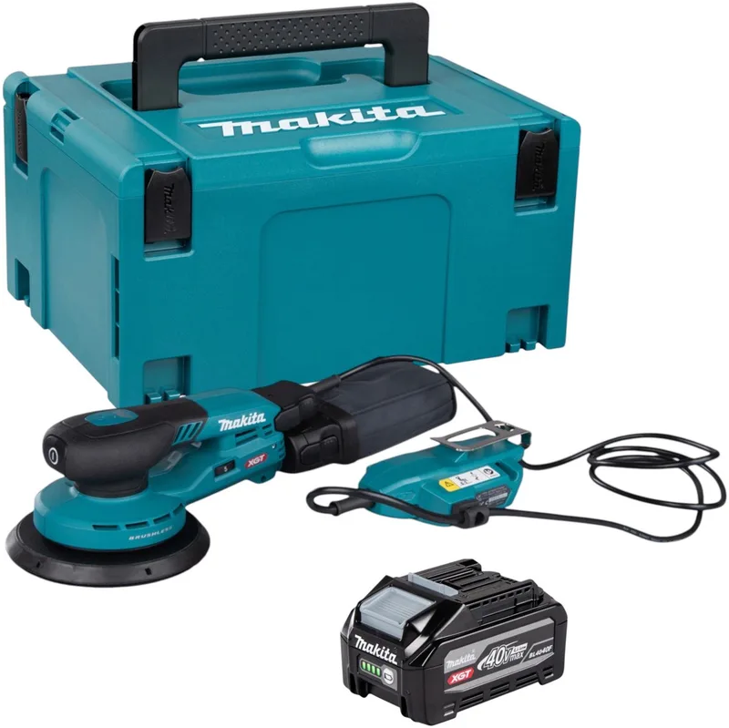 BO 002 CGU101 accu-excentrische schuurmachine 40 V max. 150 mm 5,0 mm slag Brushless + 1x accu 4,0 Ah + Makpac - zonder oplader van Makita – productafbeelding