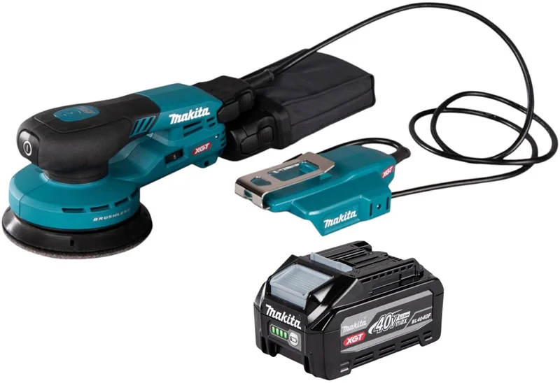 BO 003 CGU1 accu-excentrische schuurmachine 40 V max. 125 mm 3,0 mm slaglengte borstelloos + 1x accu 4,0 Ah - zonder oplader fra Makita – produktbillede