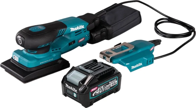 BO 005 CGM1 Accuschuurmachine 40 V max. 80 x 130 mm 3,0 mm slag Borstelloos + 1x accu 4.0 Ah - zonder lader van Makita – productafbeelding