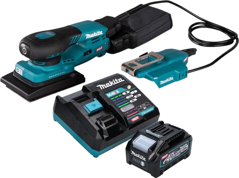 BO 005 CGM101 Accuschuurmachine 40 V max. 80 x 130 mm 3,0 mm slag Borstelloos + 1x oplaadbare accu 4.0 Ah + lader von Makita – Produktbild