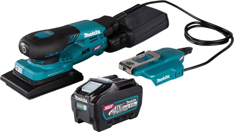 BO 005 CGT1 Accuschuurmachine 40 V max. 80 x 130 mm 3,0 mm slag Borstelloos + 1x accu 5.0 Ah - zonder lader von Makita – Produktbild