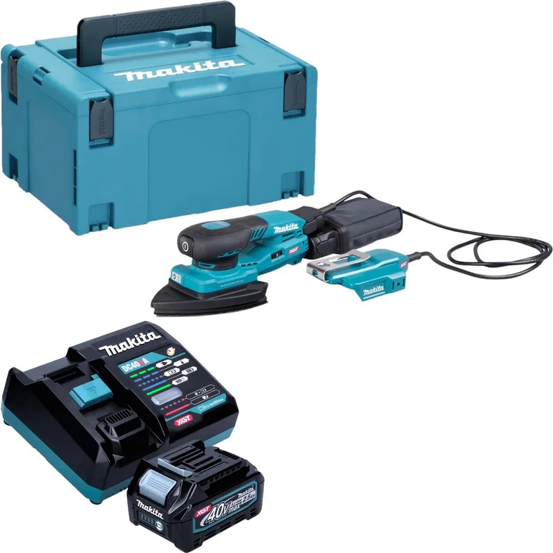BO 006 CGD101 accu-deltaslijper 40 V max. 100 x 150 mm 3,0 mm slag Brushless + 1x accu 2,5 Ah + oplader + Makpac van Makita – productafbeelding