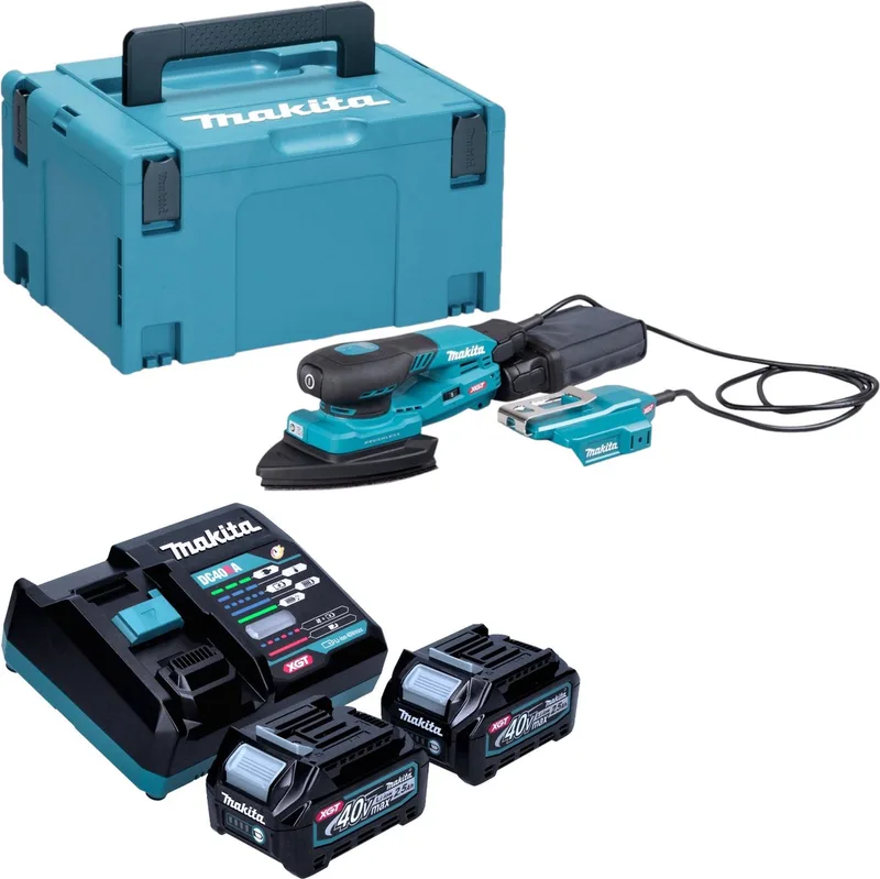 BO 006 CGD201 accu-deltaslijper 40 V max. 100 x 150 mm 3,0 mm slag Brushless + 2x accu 2,5 Ah + oplader + Makpac från Makita – produktbild
