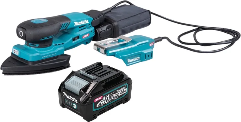 BO 006 CGM1 Accu-deltaschuurmachine 40 V max. 100 x 150 mm 3,0 mm slag Borstelloos + 1x oplaadbare accu 4.0 Ah - zonder lader fra Makita – produktbillede