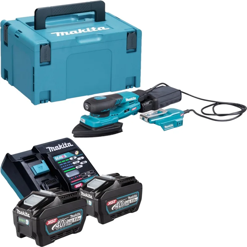 BO 006 CGT201 Accuschuurmachine 40 V max. 100 x 150 mm 3,0 mm slag Borstelloos + 2x accu 5.0 Ah + lader + Makpac von Makita – Produktbild