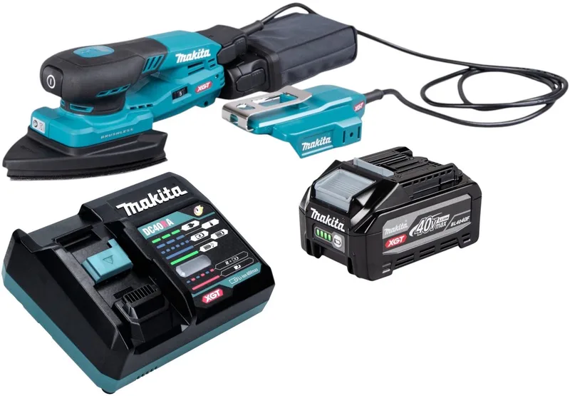 BO 006 CGU101 accu-deltaschuurmachine 40 V max. 100 x 150 mm 3,0 mm slag Brushless + 1x accu 4,0 Ah + oplader de Makita – image du produit