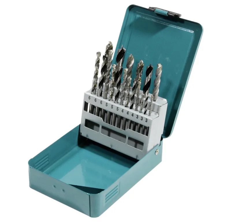 Bohrer- und Bitset Makita D-46202 18teilig Universal-Bohrersortiment Holz, Stein, Beton van Makita – productafbeelding 2 van 2