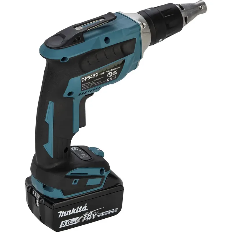 Bohrschrauber DFS452TJX2 Akku-Schnellbauschrauber by Makita, Blue, Black – product image 4 of 6