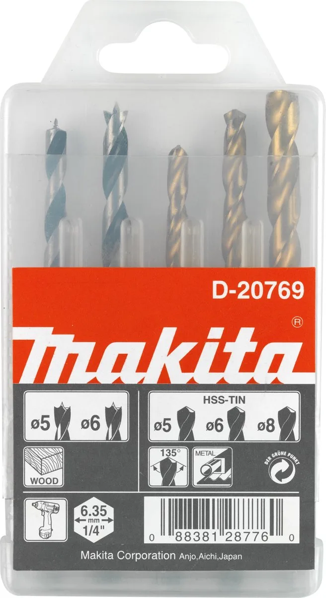 Borenset 1/4 Vorm E - D-20769 by Makita – product image