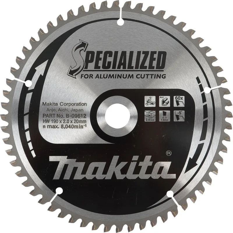 Cirkelzaagblad voor Aluminium | Specialized: Aluminium | Ø 216mm Asgat 30mm 64T - B-09628 von Makita – Produktbild