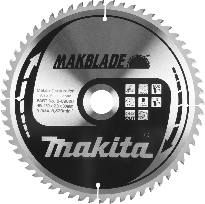 Cirkelzaagblad voor Hout | Makblade | Ø 216mm Asgat 30mm 60T - B-09058 de Makita – image du produit