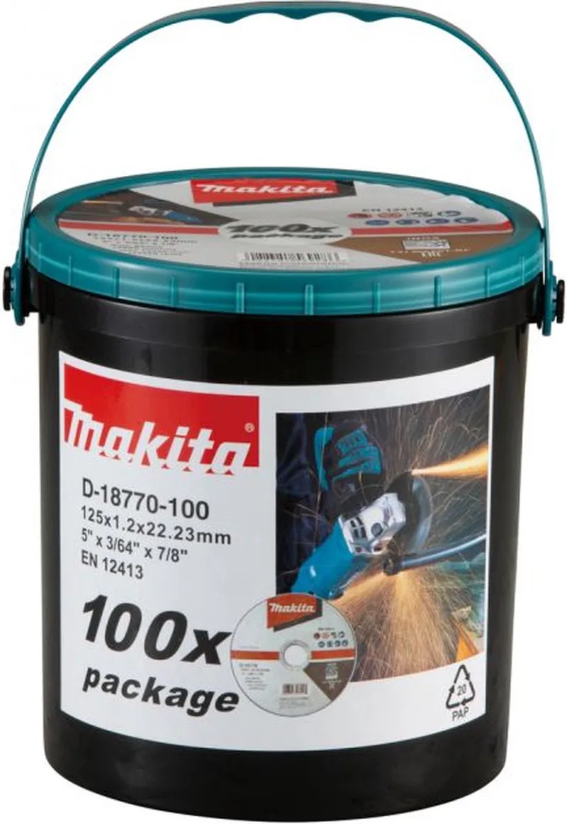 D-18770-100 Doorslijpschijf RVS - 100 stuks slijpschijf 125mm voor metaal de Makita – image du produit