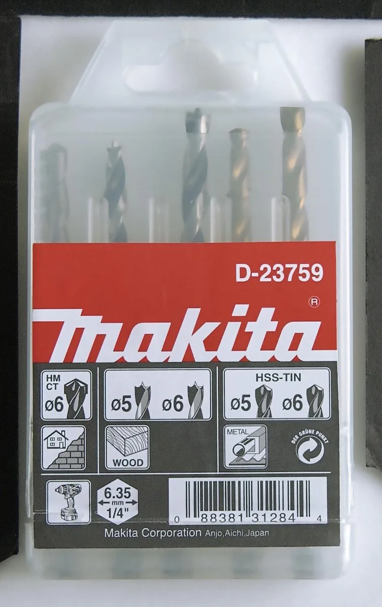 D-23759 Borenset 1/4 Vorm E van Makita – productafbeelding