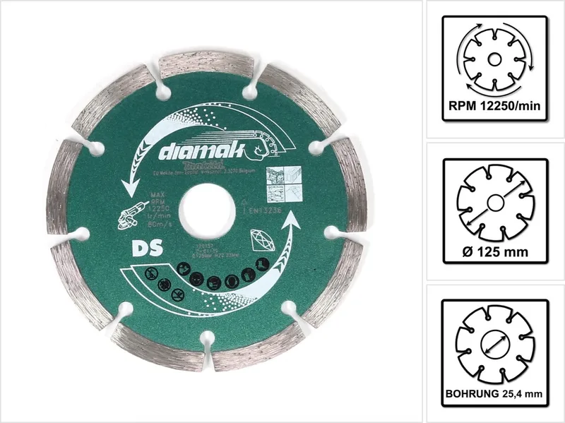 D-61139 Diamantschijf 125 x 22,23 x 1,8 mm von Makita – Produktbild